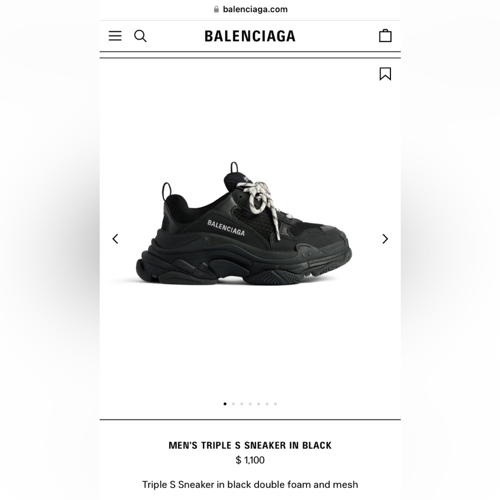 Balenciaga men’s sneakers size 11